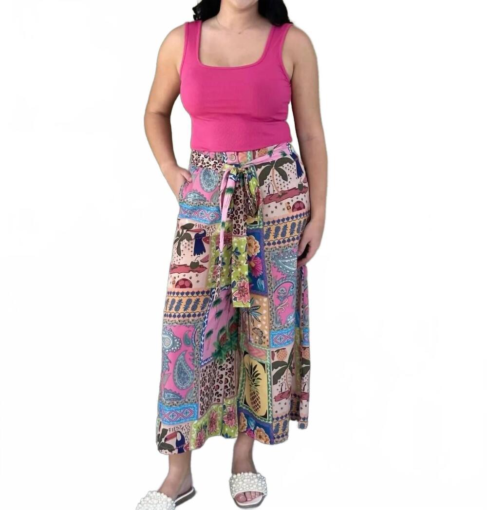 NEW AMERICA & BEYOND tropical getaway pant in multi